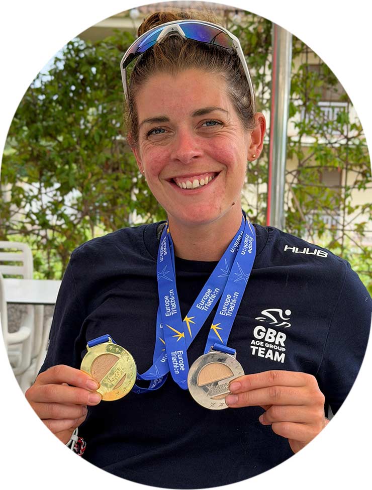 sprint duathlon and silver medalist winner
